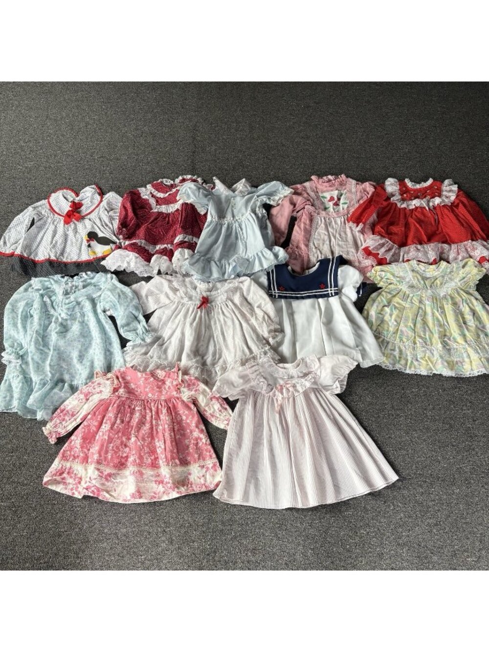 Vintage 70s/80s Lot of 11 Vintage Toddler Girl Size 3-4 Dresses